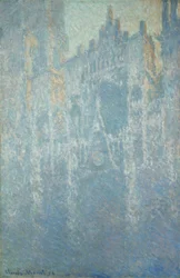 Die Kathedrale von Rouen, das Portal, Morgennebel